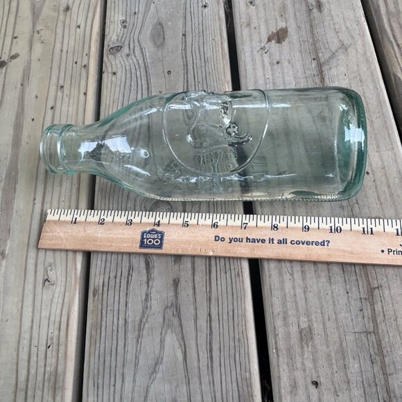 Absolutely Pure Milk Bottle Made In Italy Embossed Cow On Back - Picture 5 of 8